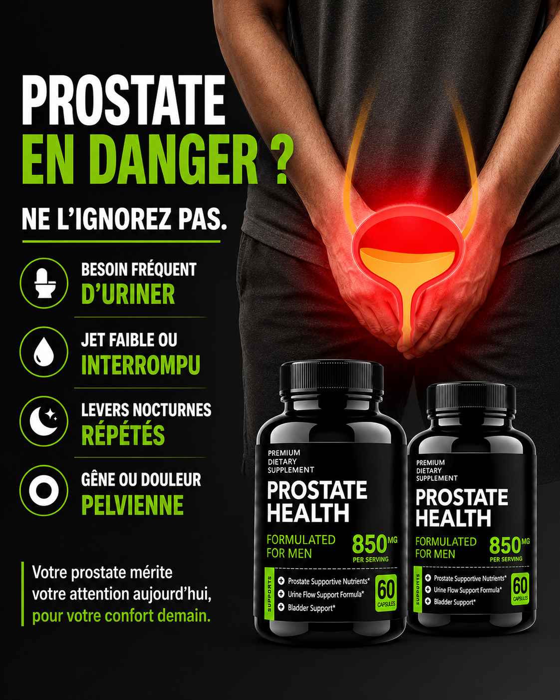 Prostate health. Reprenez le contrôle de votre confort urinaire