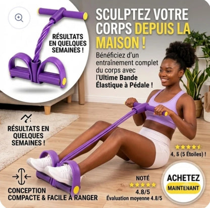💪 Corde de Résistance Multifonction – Sculptez vos abdos, bras et jambes sans sortir de chez vous